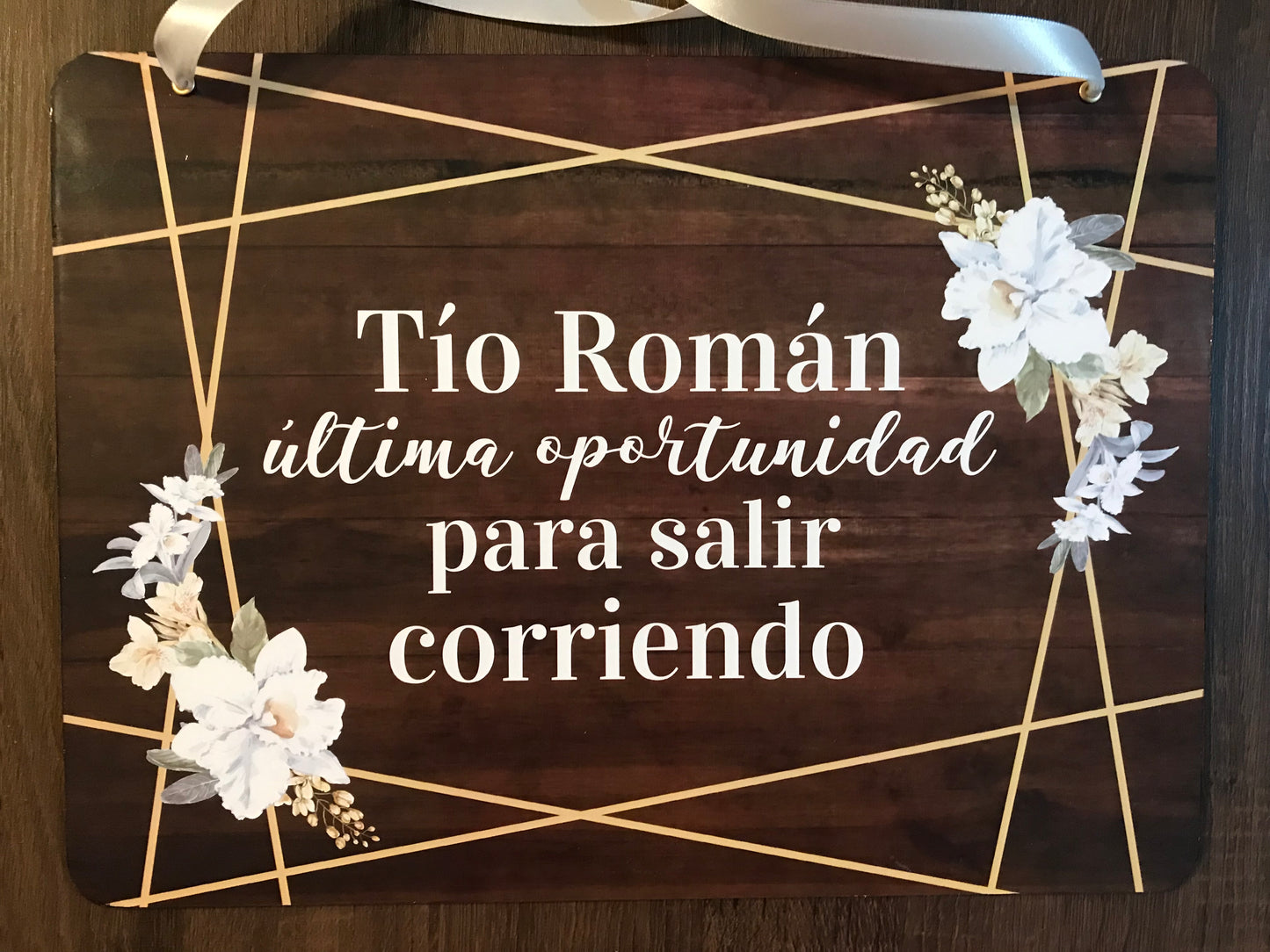 Letrero para Pajecito de Boda