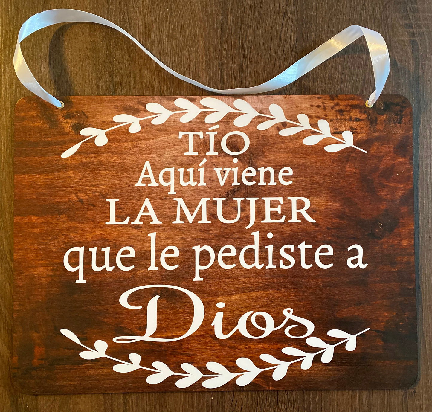 Letrero para Pajecito de Boda