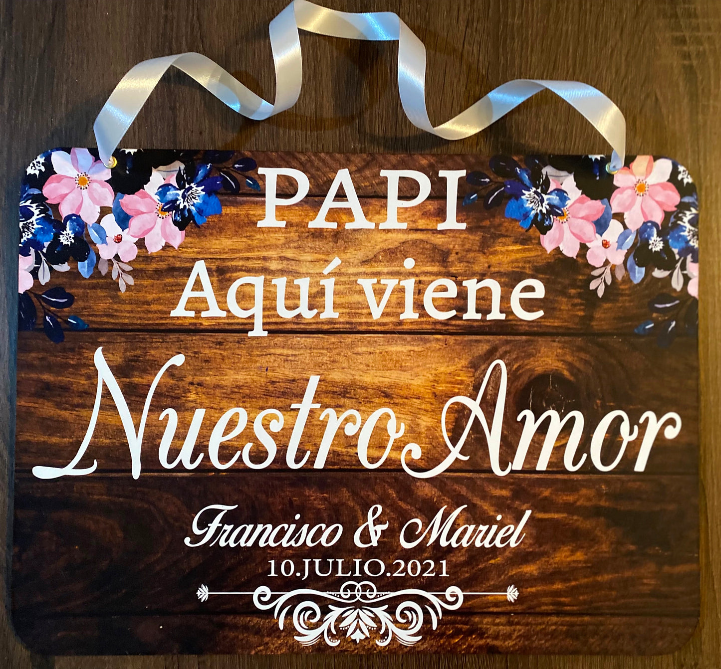Letrero para Pajecito de Boda