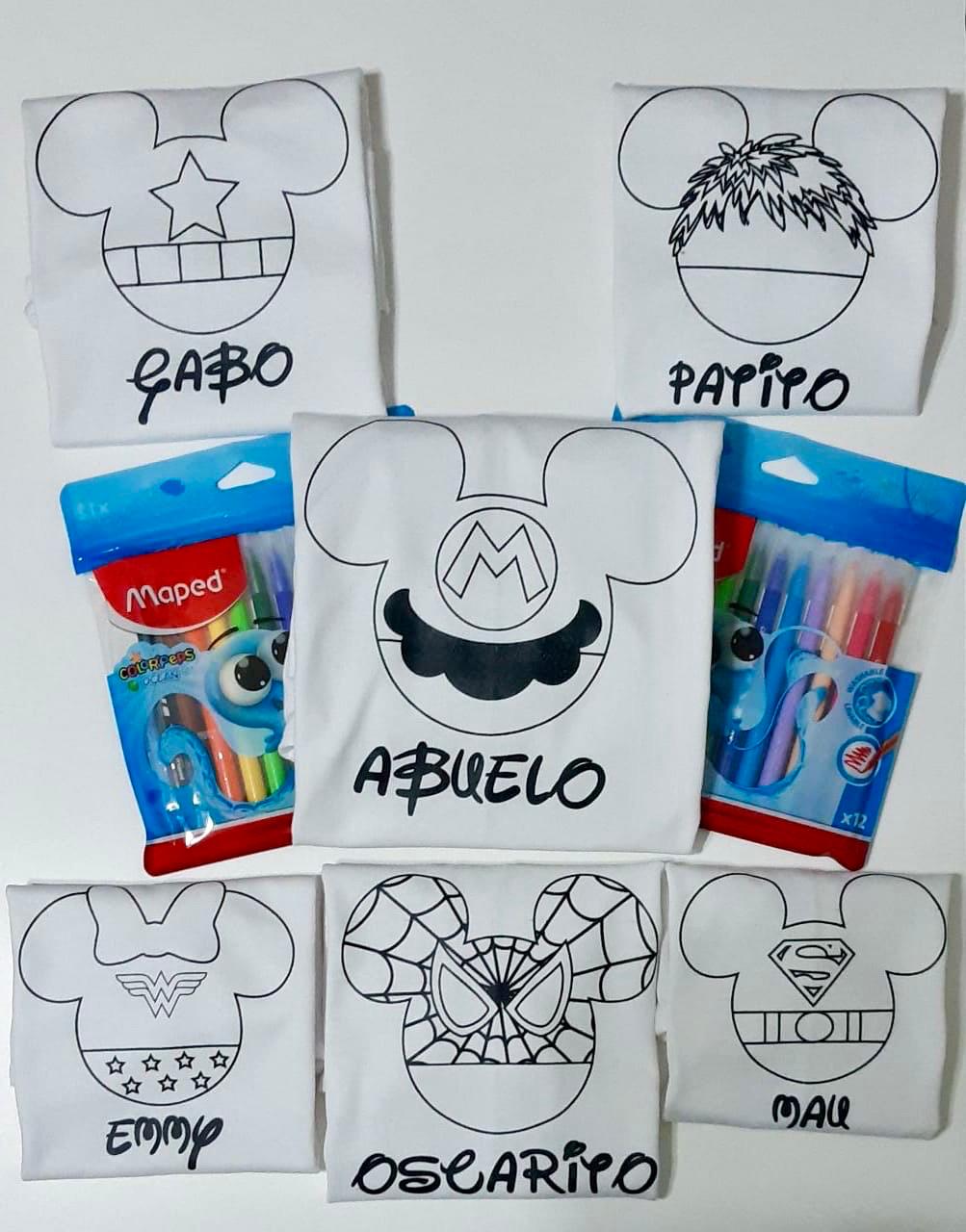 Playera para colorear
