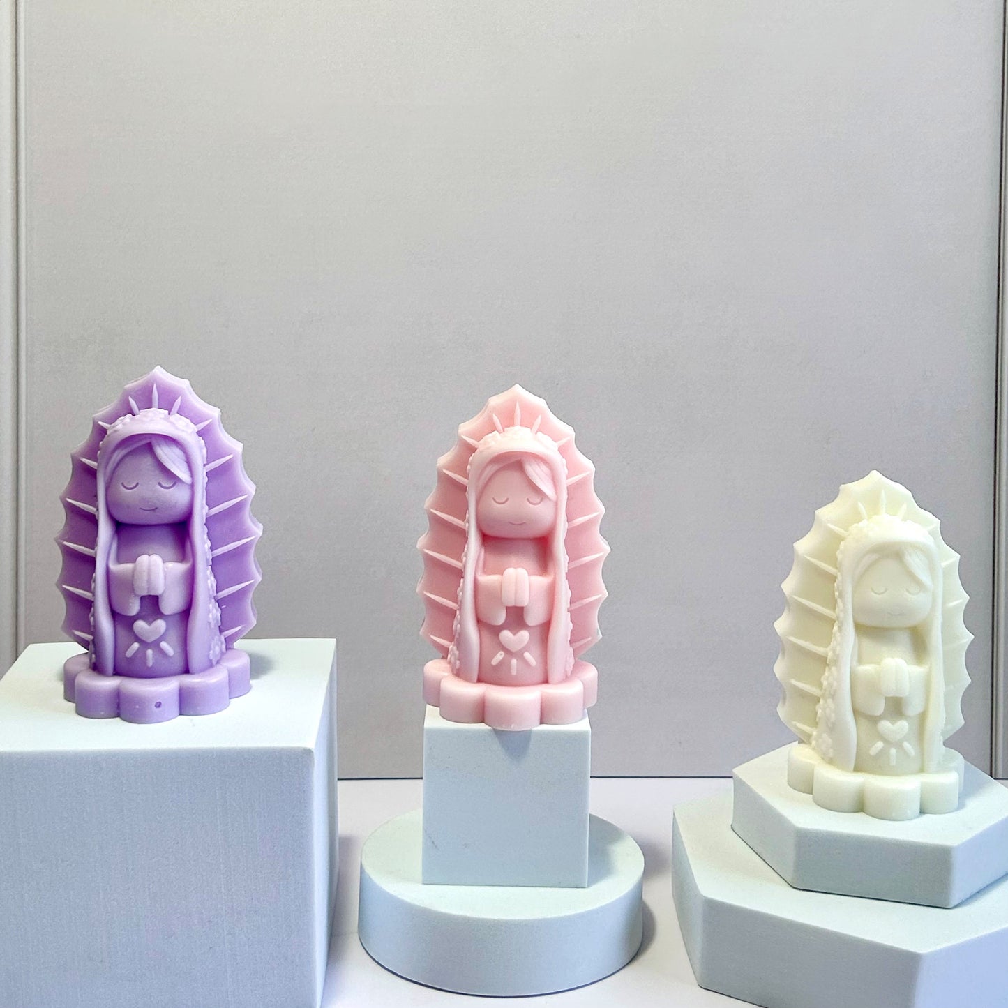 Vela Virgencita envoltura de celofán