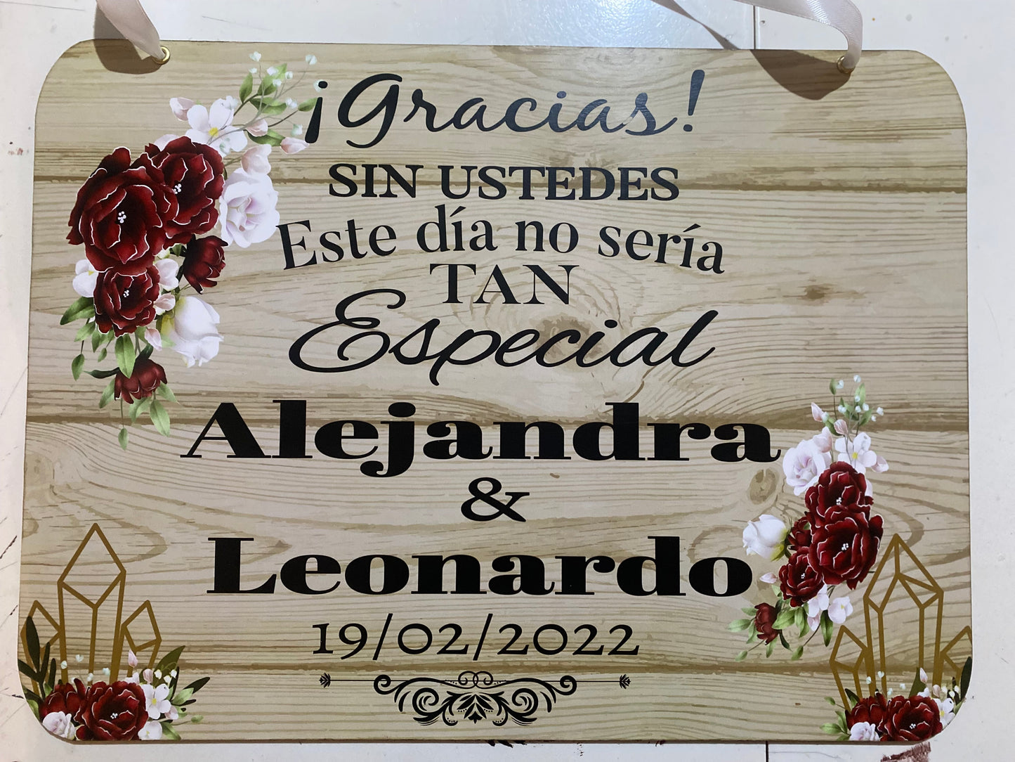 Letrero  para Pajecito de Boda