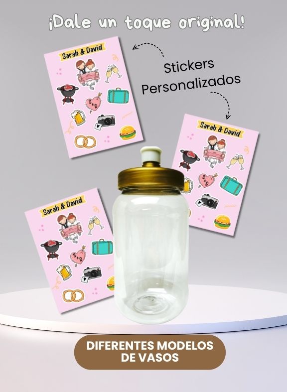 Stickers personalizados + Cilindro – Recuerdos RM